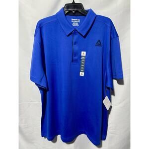 Reebok 3XL Polo Color Dazzling Blue Moisture Management